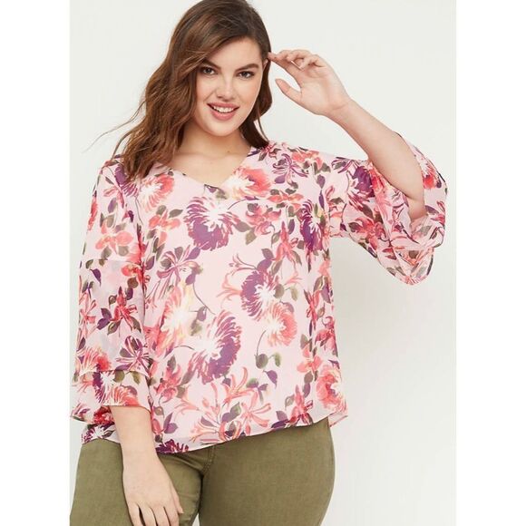 Lane Bryant chiffon top NWT - Picture 2 of 3